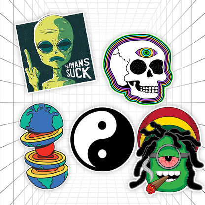 Trippy Aesthetic Stickers #01 | Stickerized | 5 Stickers