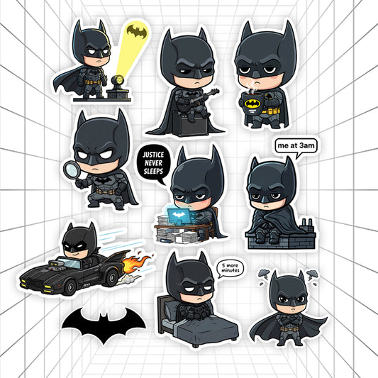 Chibi Batman Stickers #01 | Stickerized | 10 Stickers