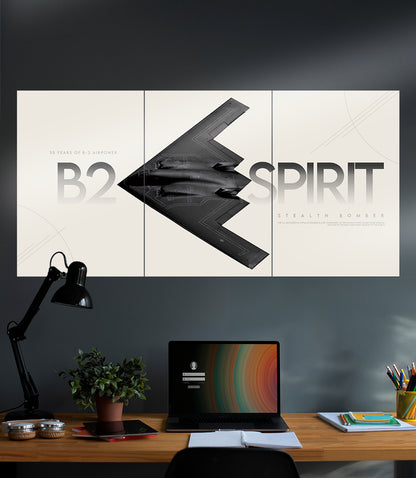 Stealth Bomber B2 Spirit | Fighter Jet | 3 Piece Set