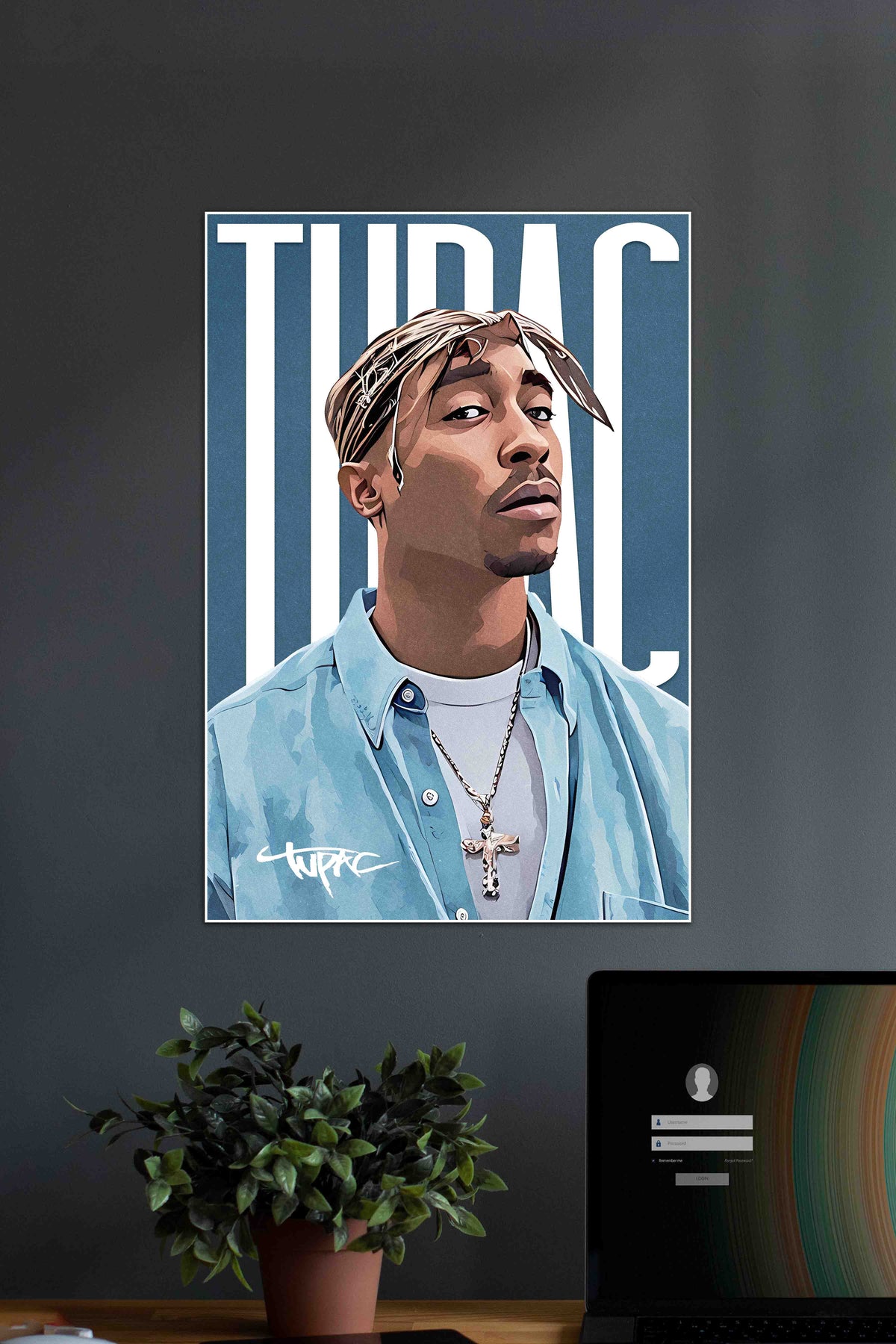 TUPAC | Tupac Shakur Vector Art | Music Artist Poster - A4