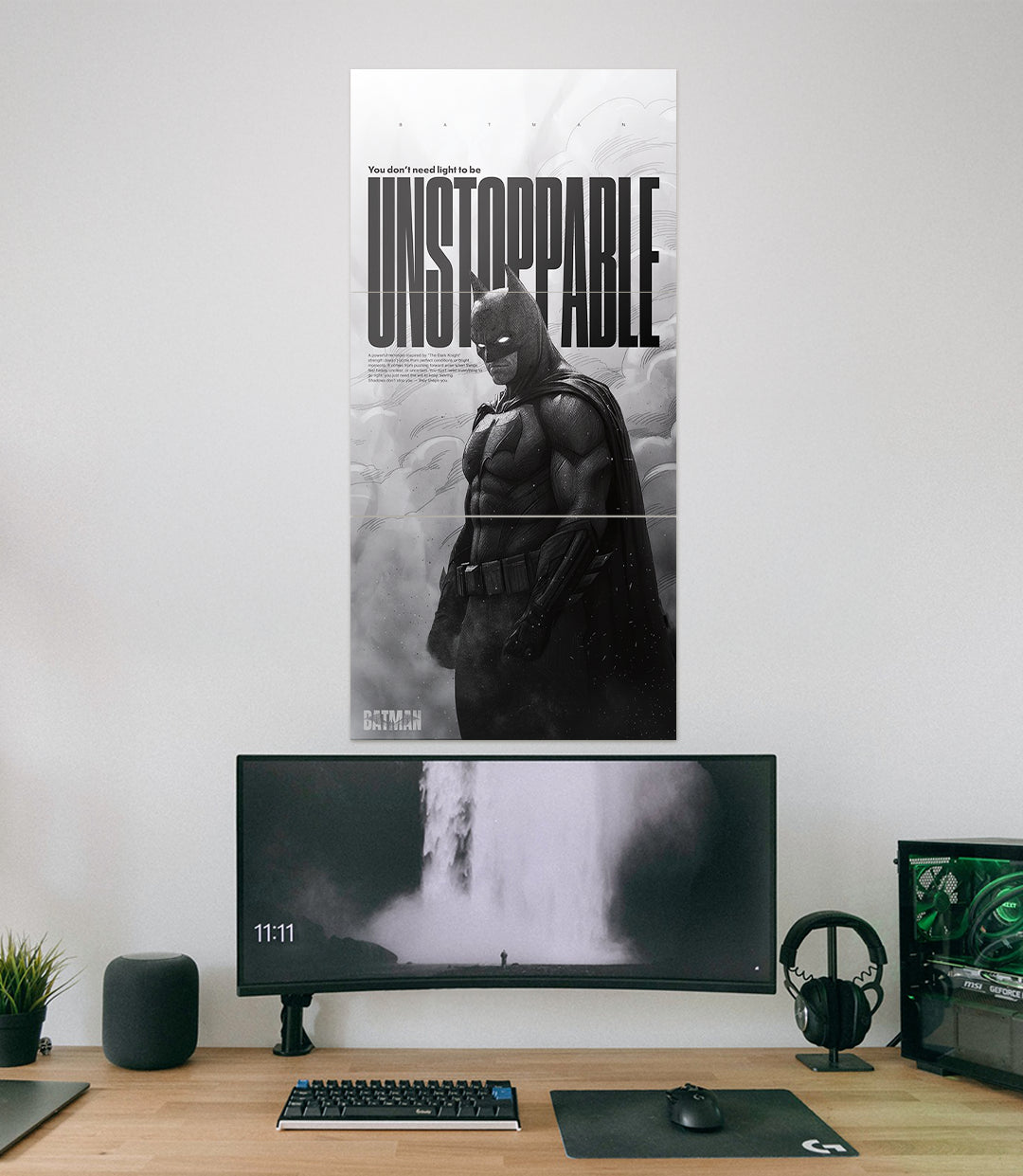 Unstoppable | Dark Knight | Motivational | BATMAN | 3 Piece Set