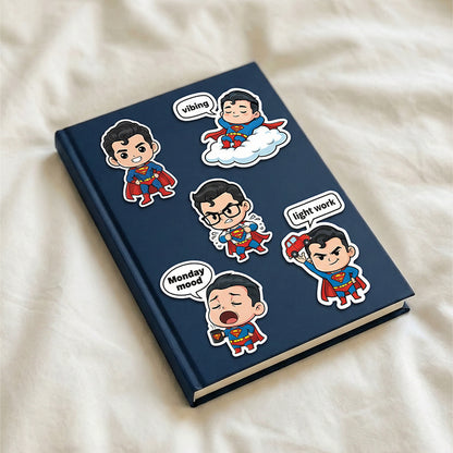 Chibi Superman Stickers #01 | Stickerized | 5 Stickers