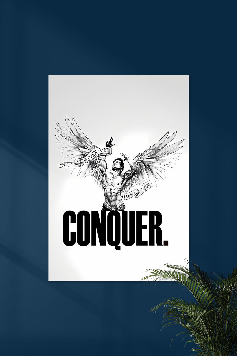 CONQUER | Aziz Shavershian | Motivational Poster | Posterized.in