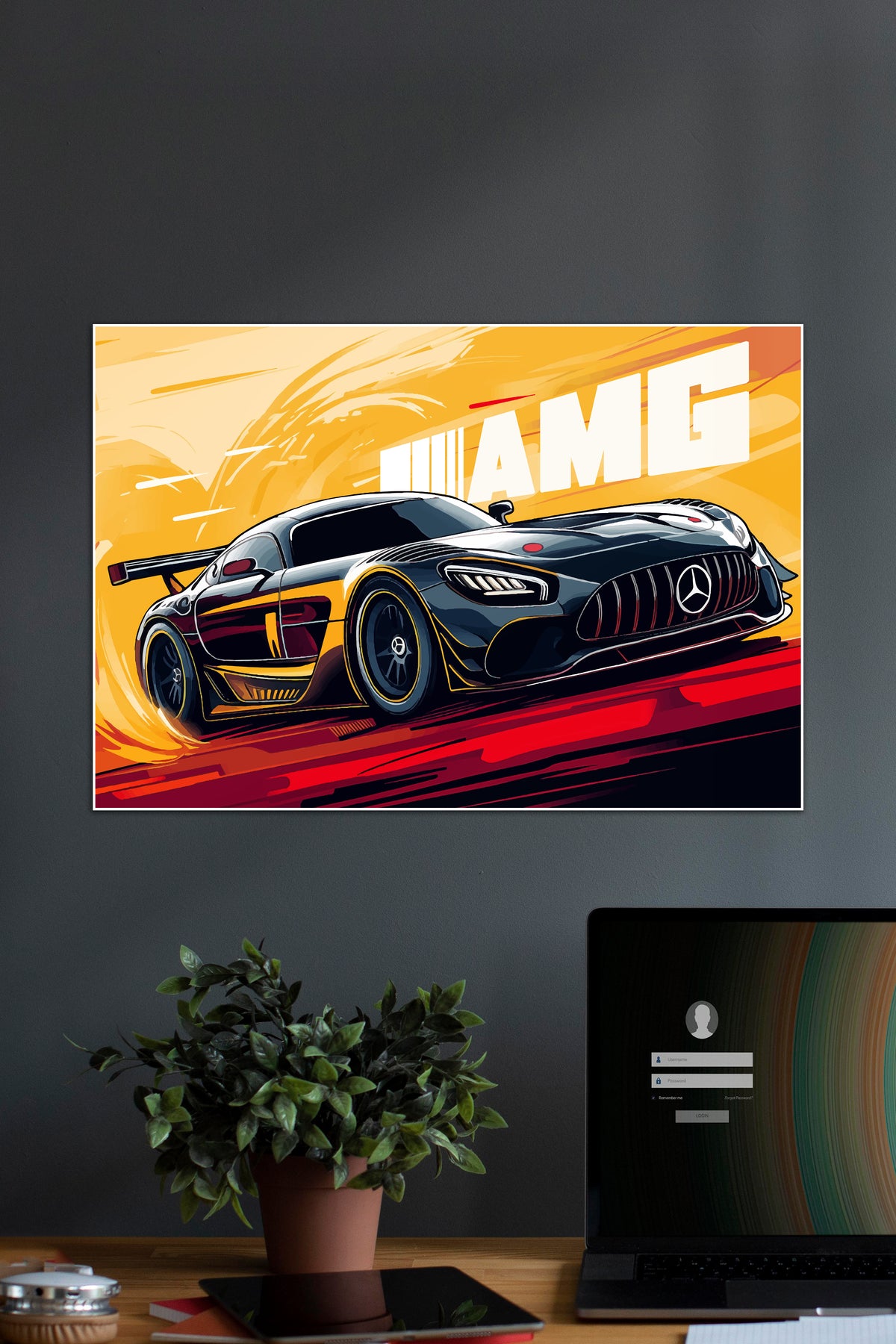 Mercedes AMG | VECTOR STYLE CARS #02 | CAR POSTERS - A4