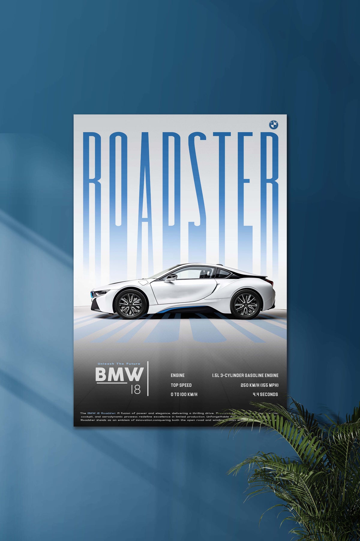 BMW I8 | SOLID CARS #01 | CAR POSTERS - A4
