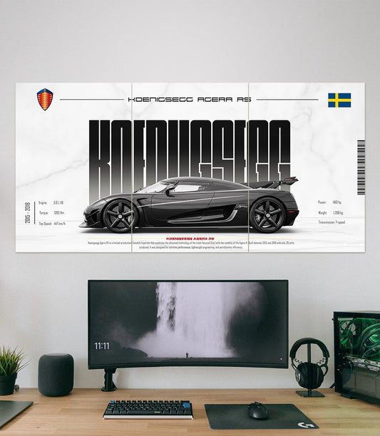 Koenigsegg Agera RS | Solid Car Set | 3 Piece Set