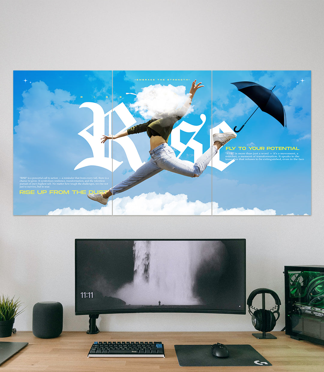 RISE | Aesthetic | Motivation | 3 Piece Set - A4