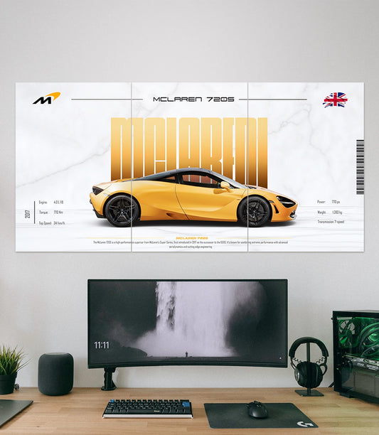 McLaren 720S | Solid Car Set | 3 Piece Set