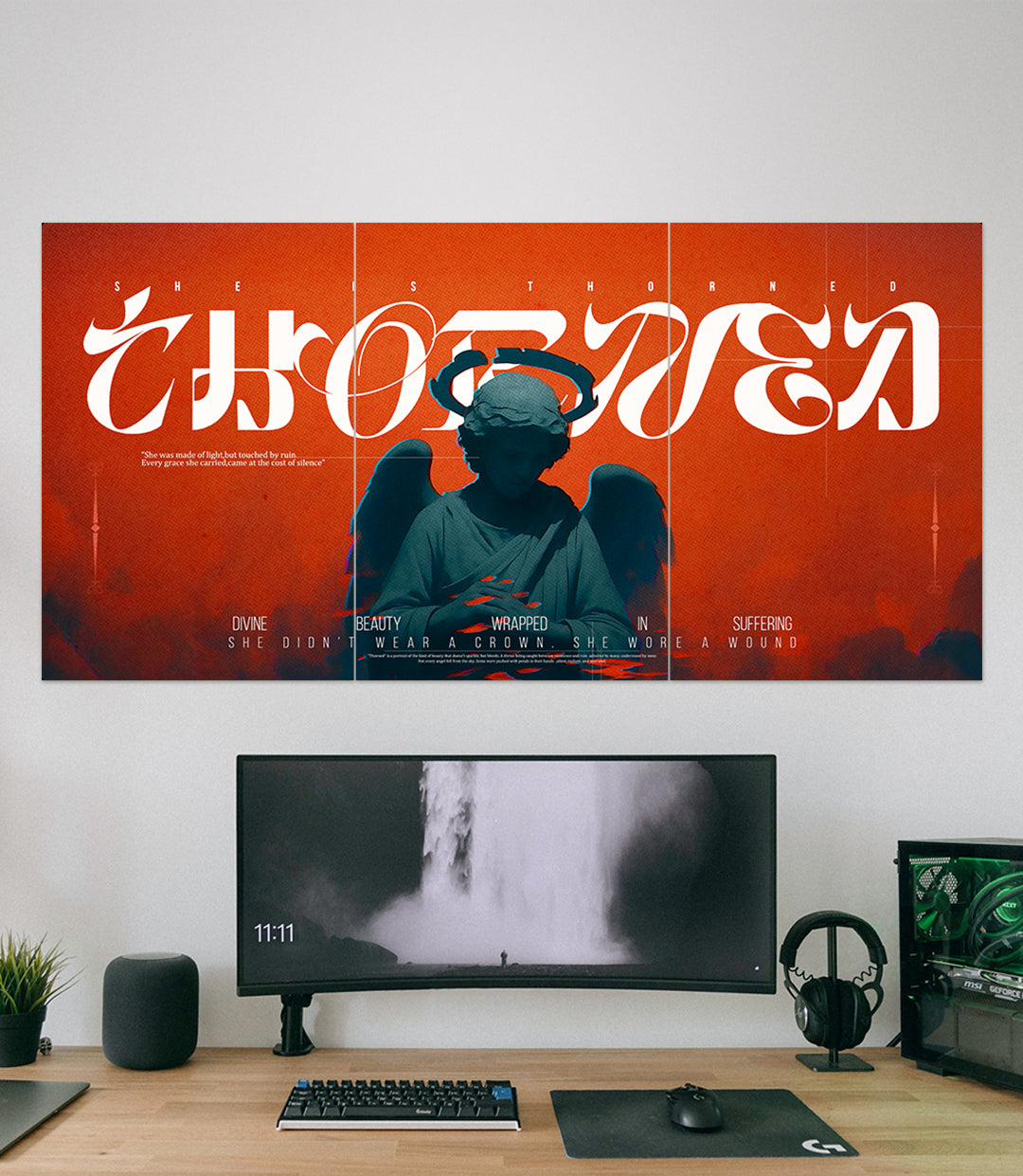 Thorned in Silence | Fallen Goddess Aesthetic | 3 Piece Set - A4
