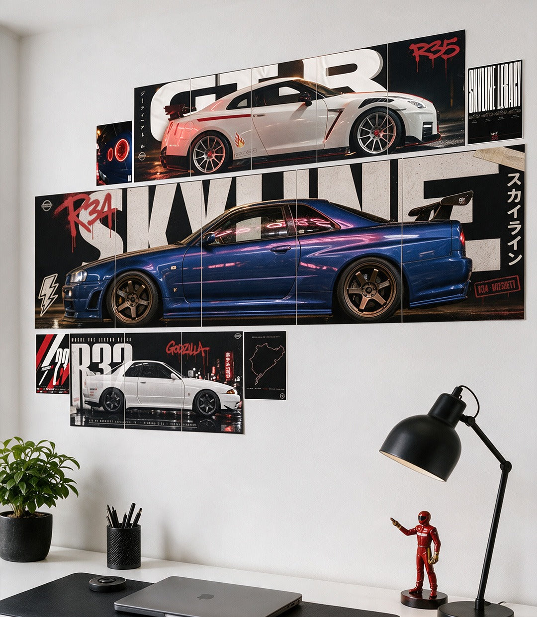 SKYLINE Legacy Wall Set | Nissan Combo |  17 Piece A4 A3 & A5 Mix Pack