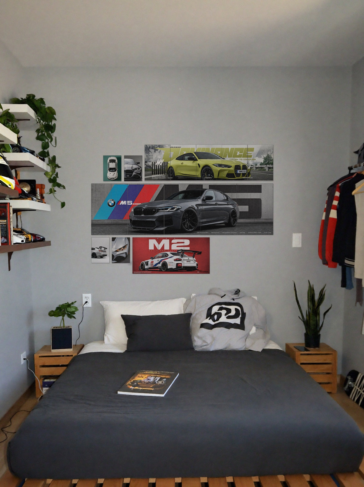 BMW M Series wall setup pack in a real room, view 1