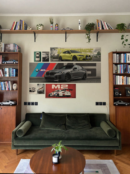 BMW M Series wall setup pack in a real room, view 3