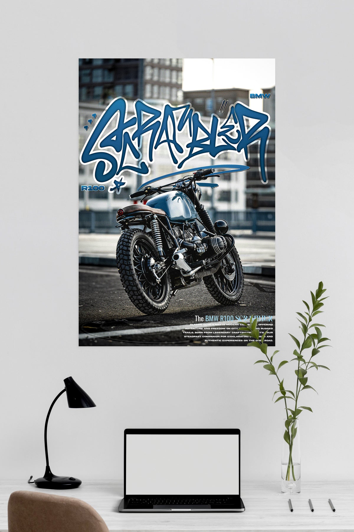 BMW SCRAMBLER R100 | CONCEPT BIKE #01 | BIKE POSTERS - A4