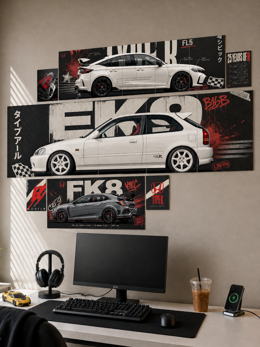 Honda Civic Type R Evolution Combo | Wall Setup Pack | 17 Piece A4 A3 A5 Mix Pack