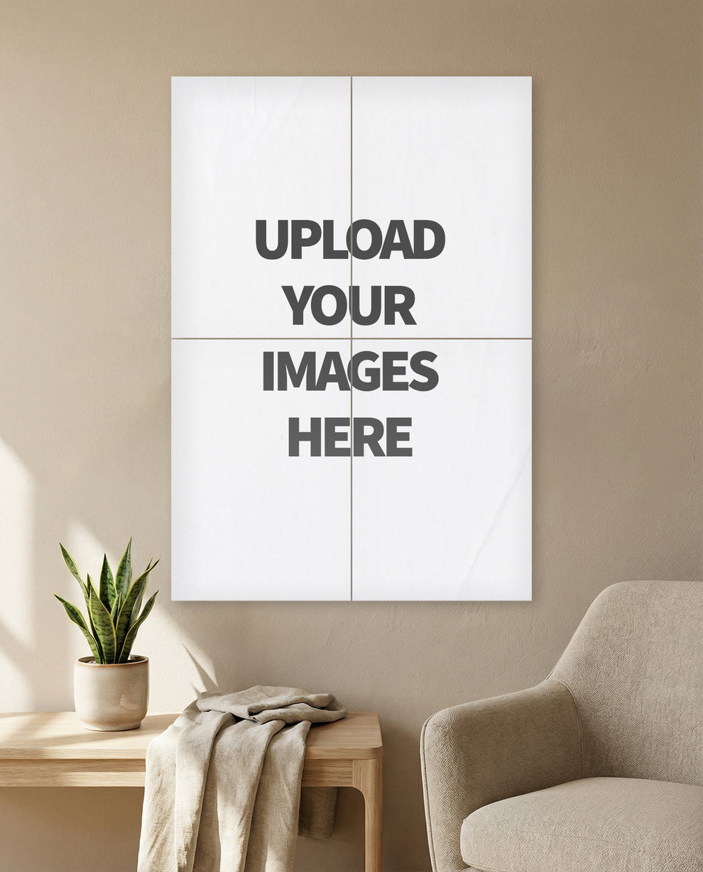 Customize Your Wall 4 Piece Split Art Set (2×2 Grid) | Posterized.in