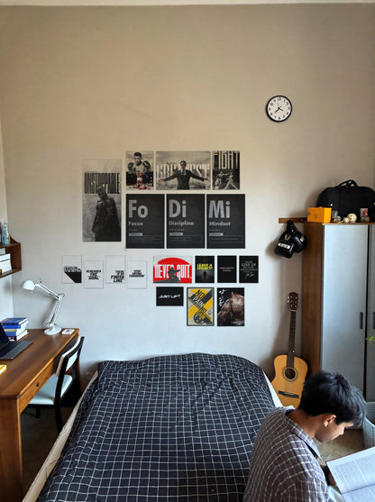 Discipline and Greatness wall setup pack in a real room, view 5