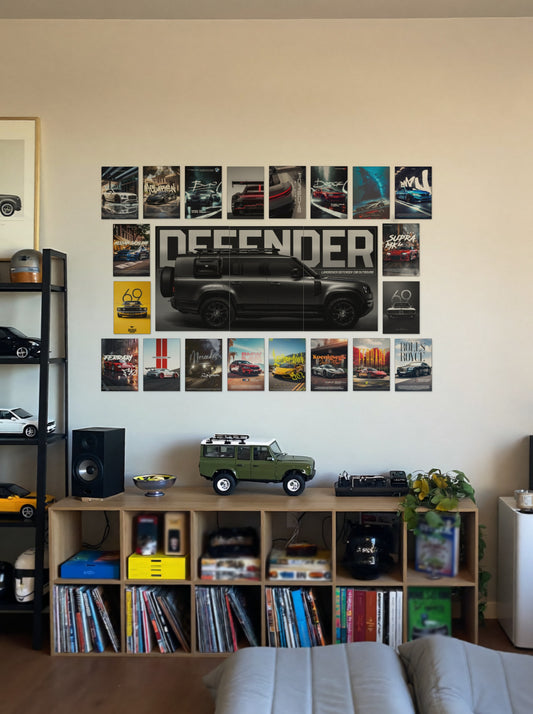 Dream Garage wall setup pack in a real room, view 1