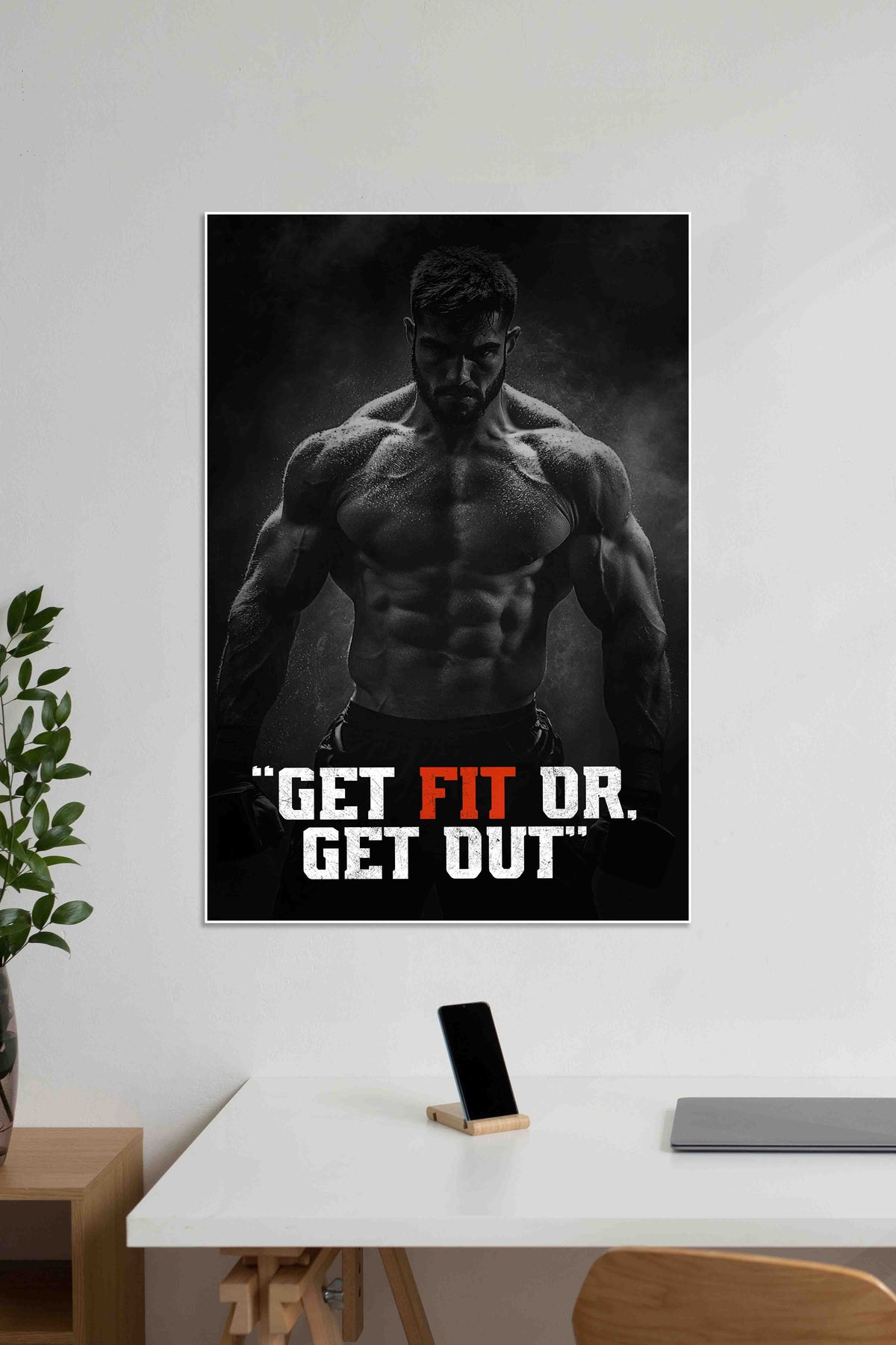 Get Fit OR Get Out | GYM | Motivational Poster - A4