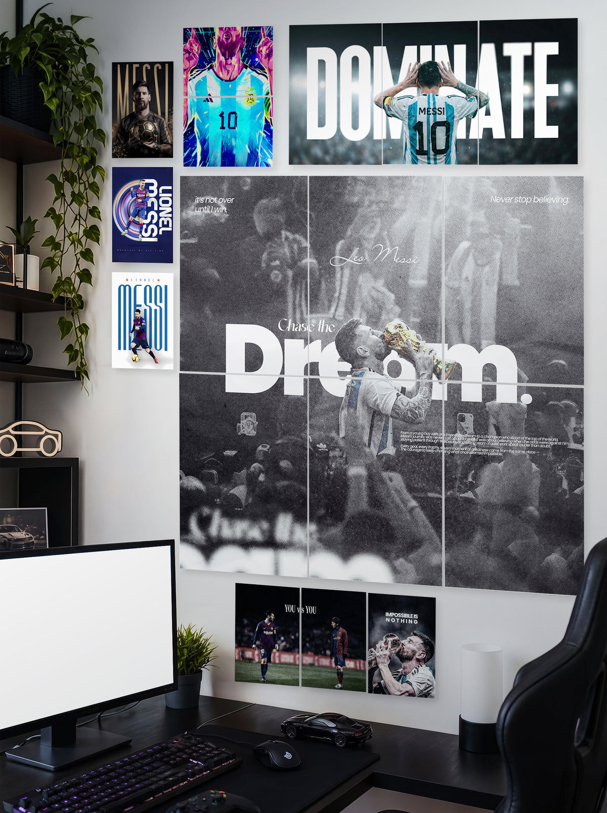 Lionel Messi Legacy | Premium Wall Setup Pack | 8 Design A3 A4 A5 Mix Pack