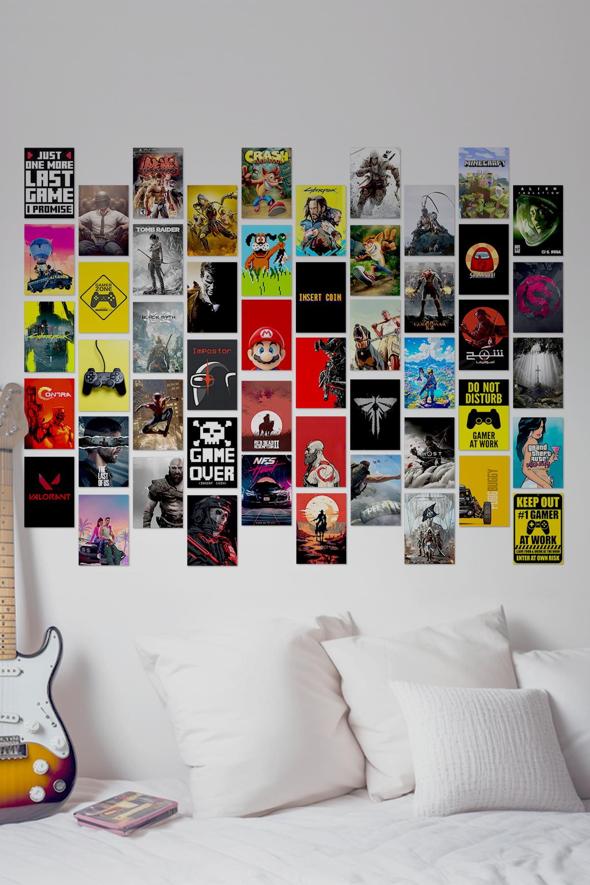 50 Epic Game Collage Set – Posterized