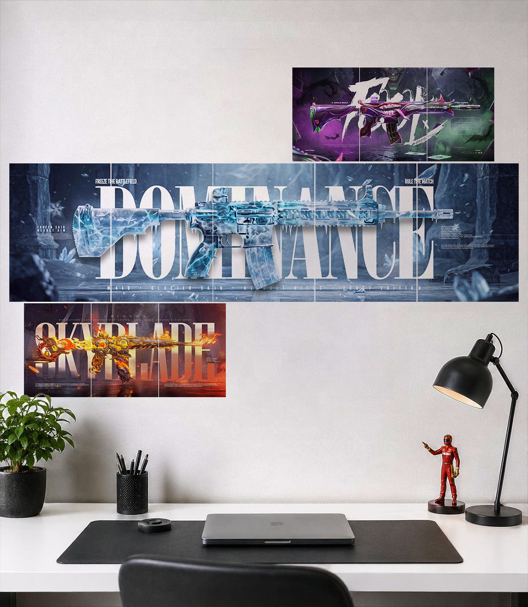 M416 Legendary 3 Weapon Skin | Split Panel Set | Wall Setup Pack
