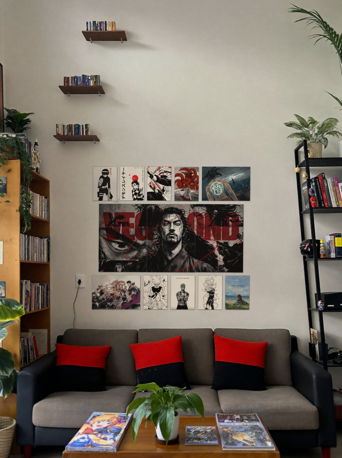 Legendary Warriors wall setup pack in a real room, view 3