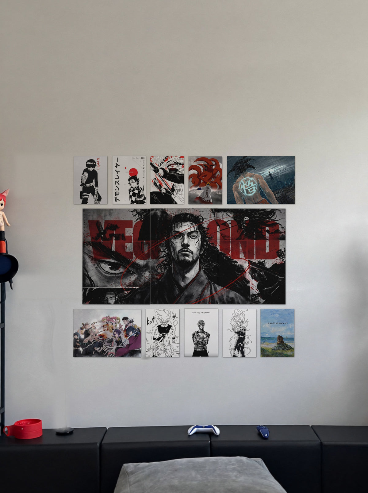 Legendary Warriors wall setup pack in a real room, view 4