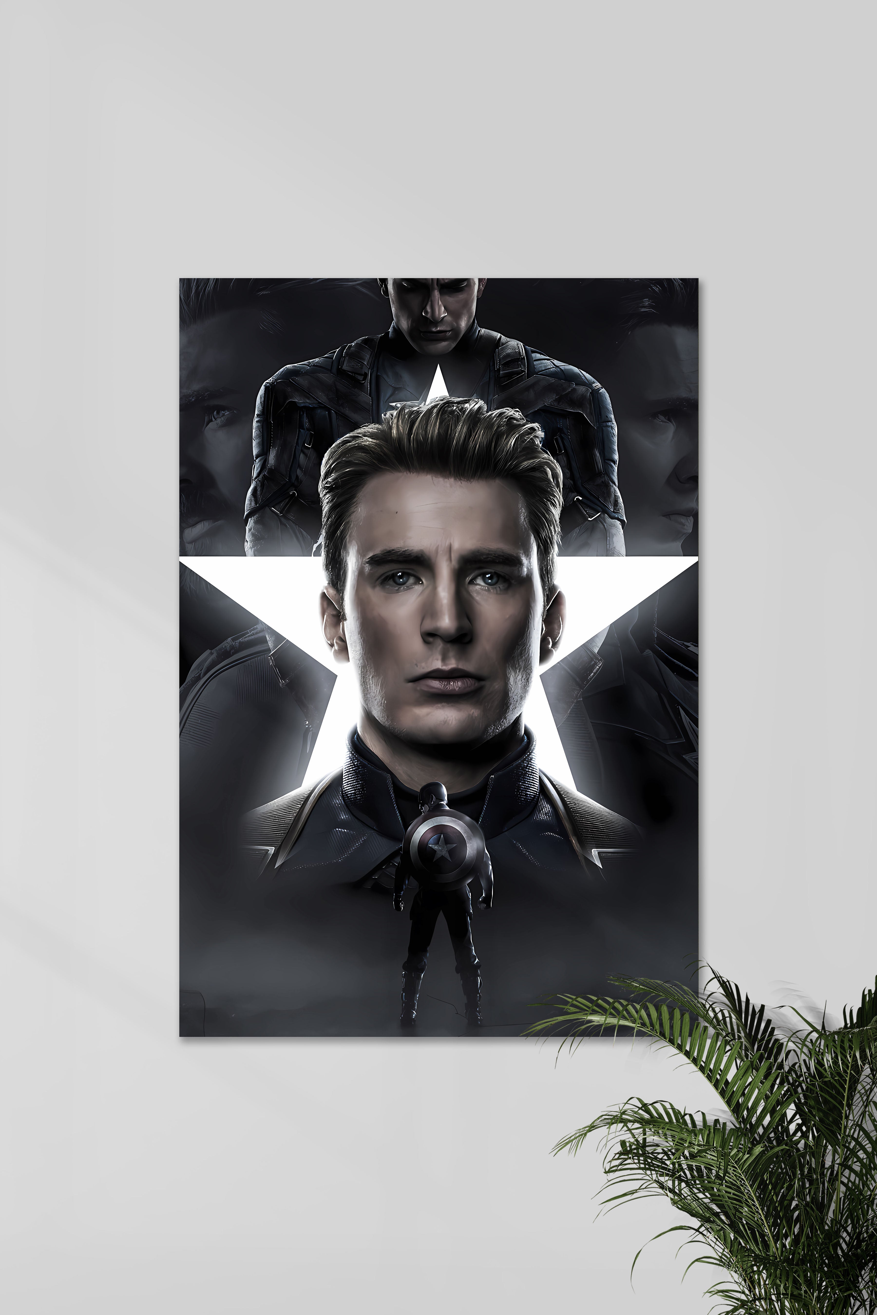 Poster Captain America Sur Toile - Avengers Steve Rogers Marvel #6077