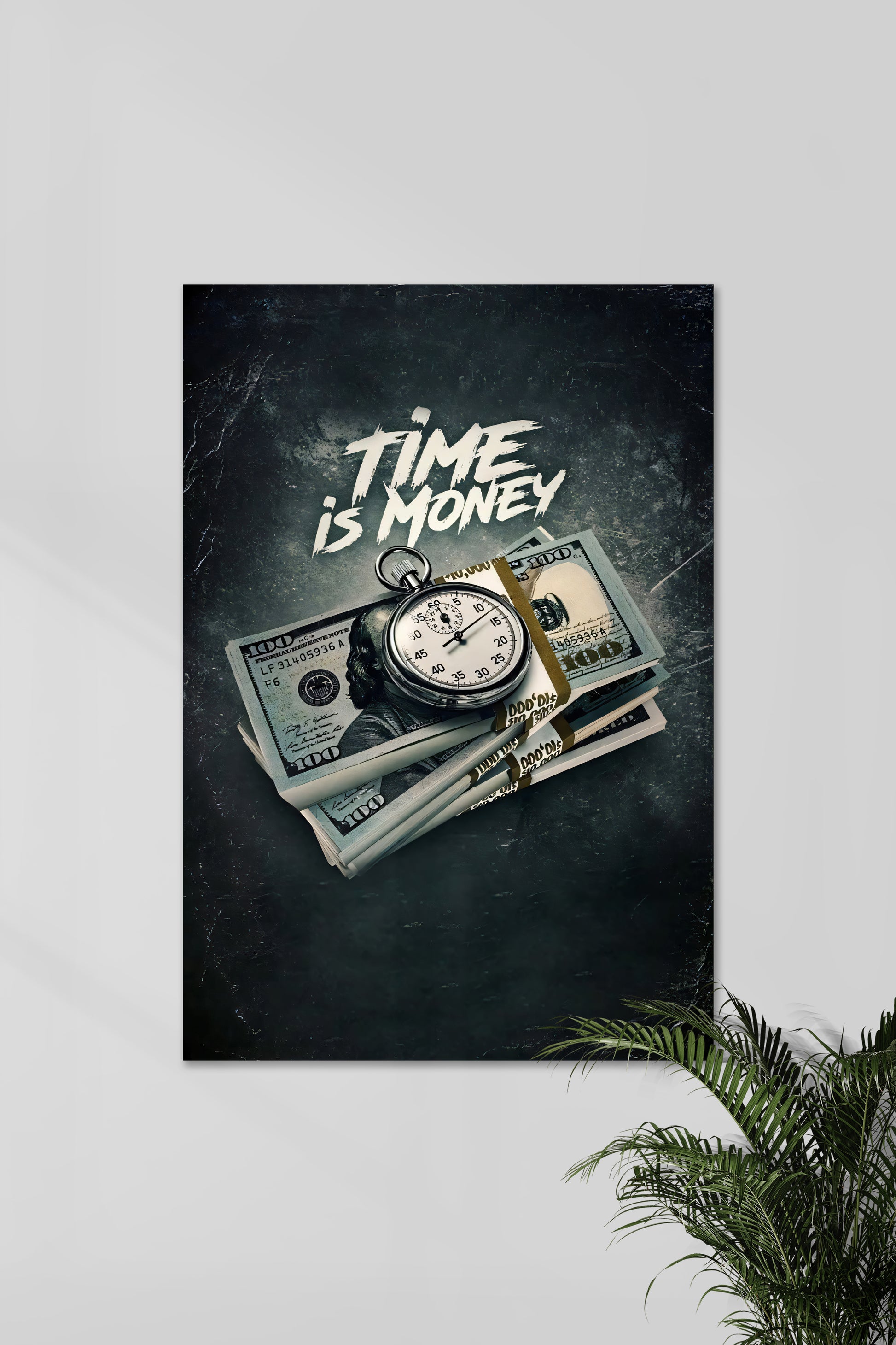TIME IS MONEY Money Aesthetic Poster Posterized time-is-money-money-aesthetic-poster-posterized