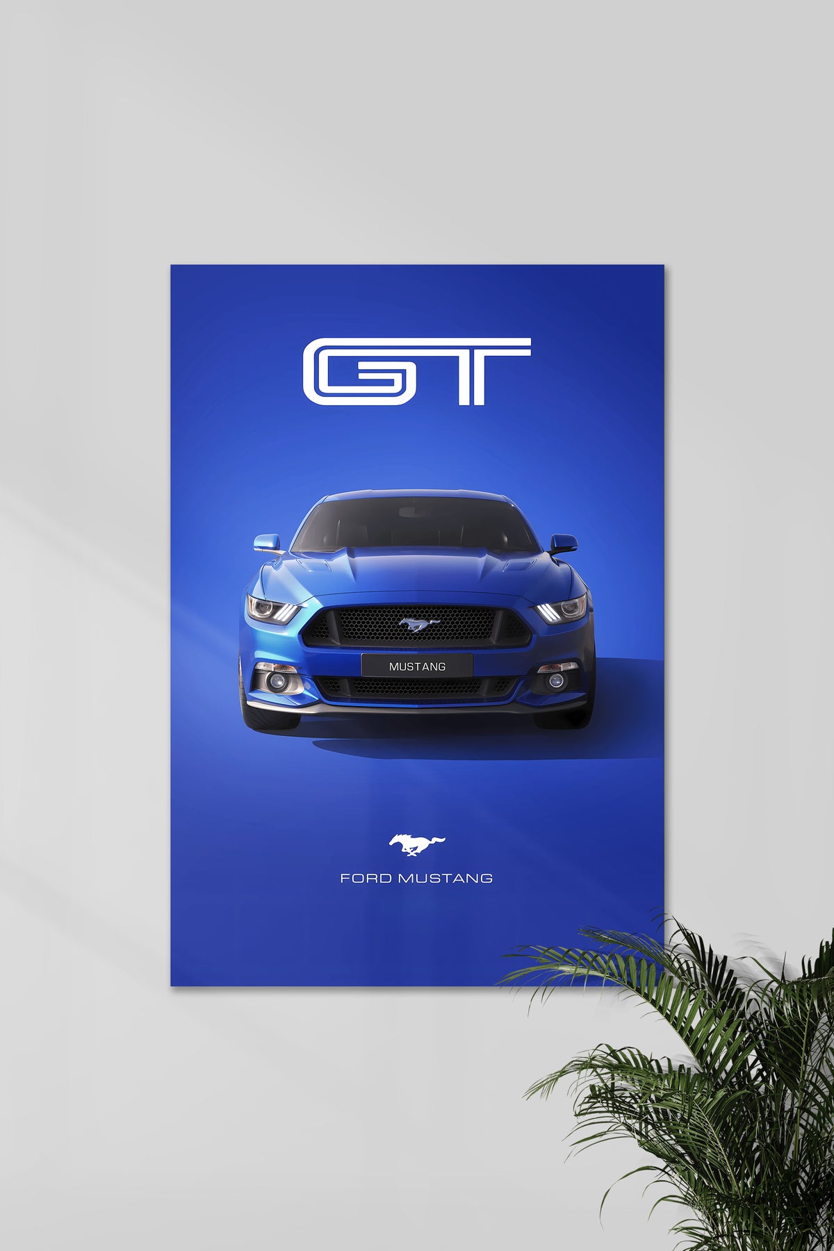 FORD MUSTANG GT | VINTAGE CAR #2 | CAR POSTERS - A4