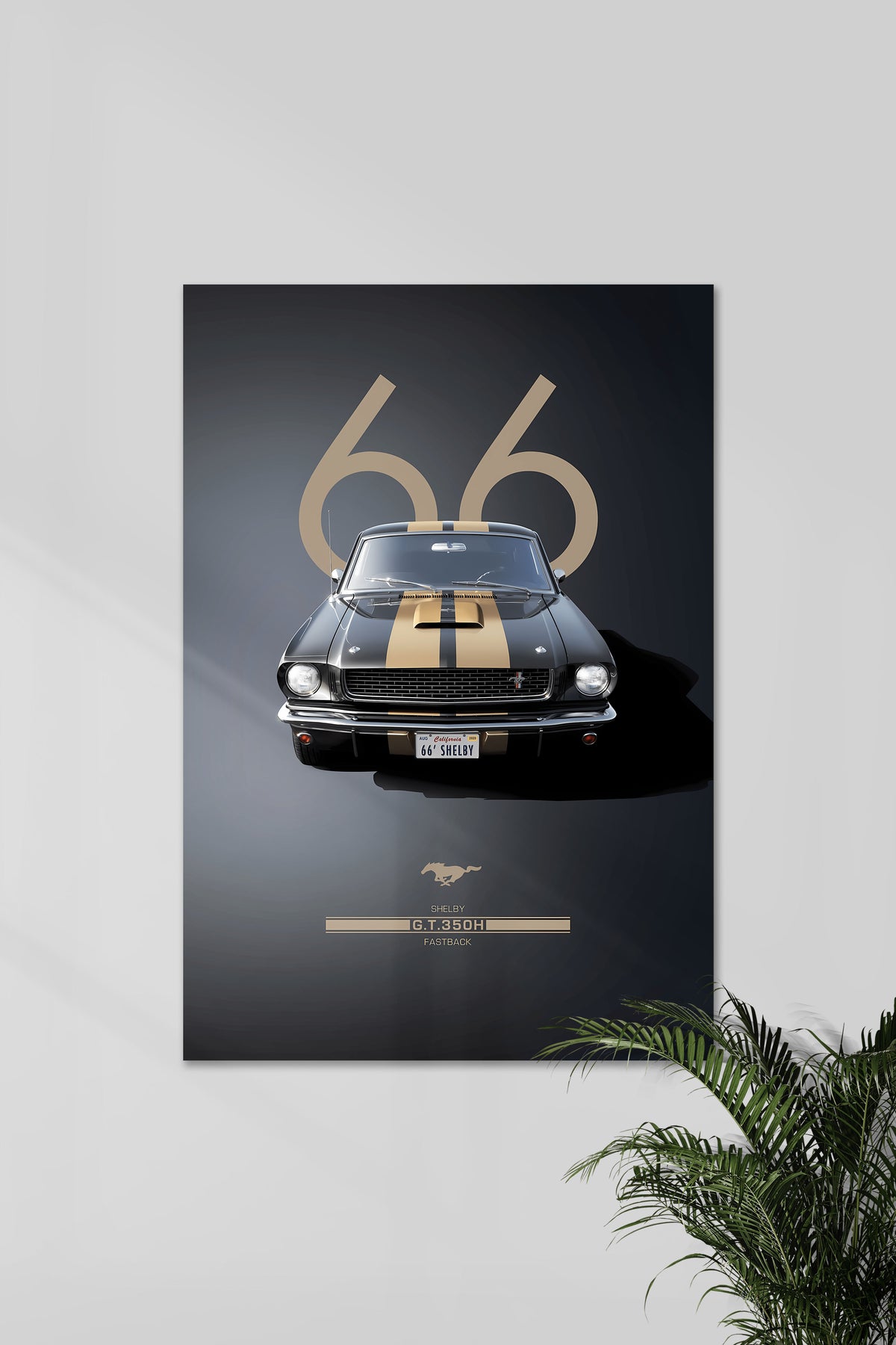 FORD SHELBY GT 350H FASTBACK 1966 | VINTAGE CAR #2 | CAR POSTERS - A4