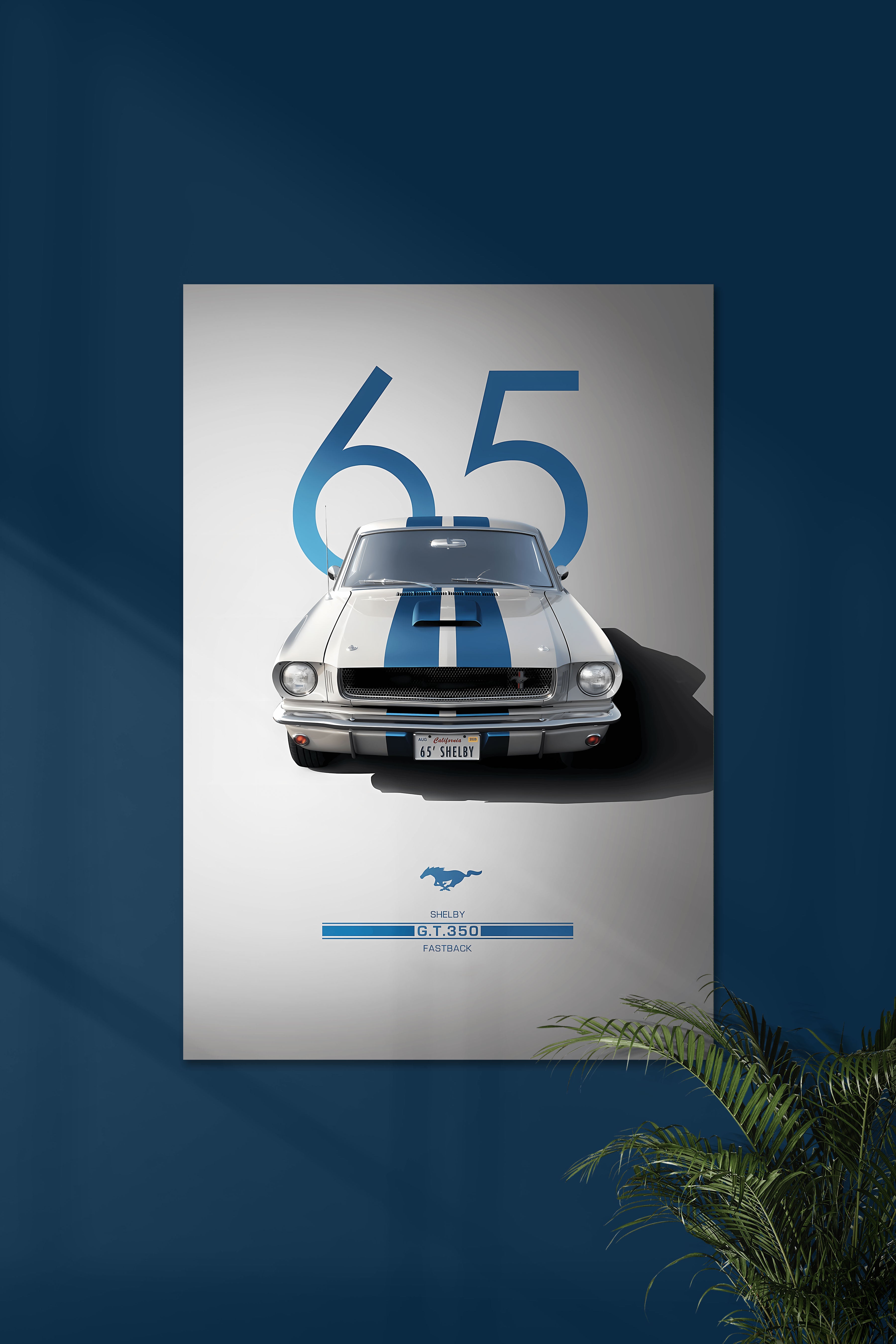 thumbnail image 2 of 1965 Ford AC Shelby 427 Cobra Vintage Car Poster – 24x36 High Res, 9mil Paper 2 of 6