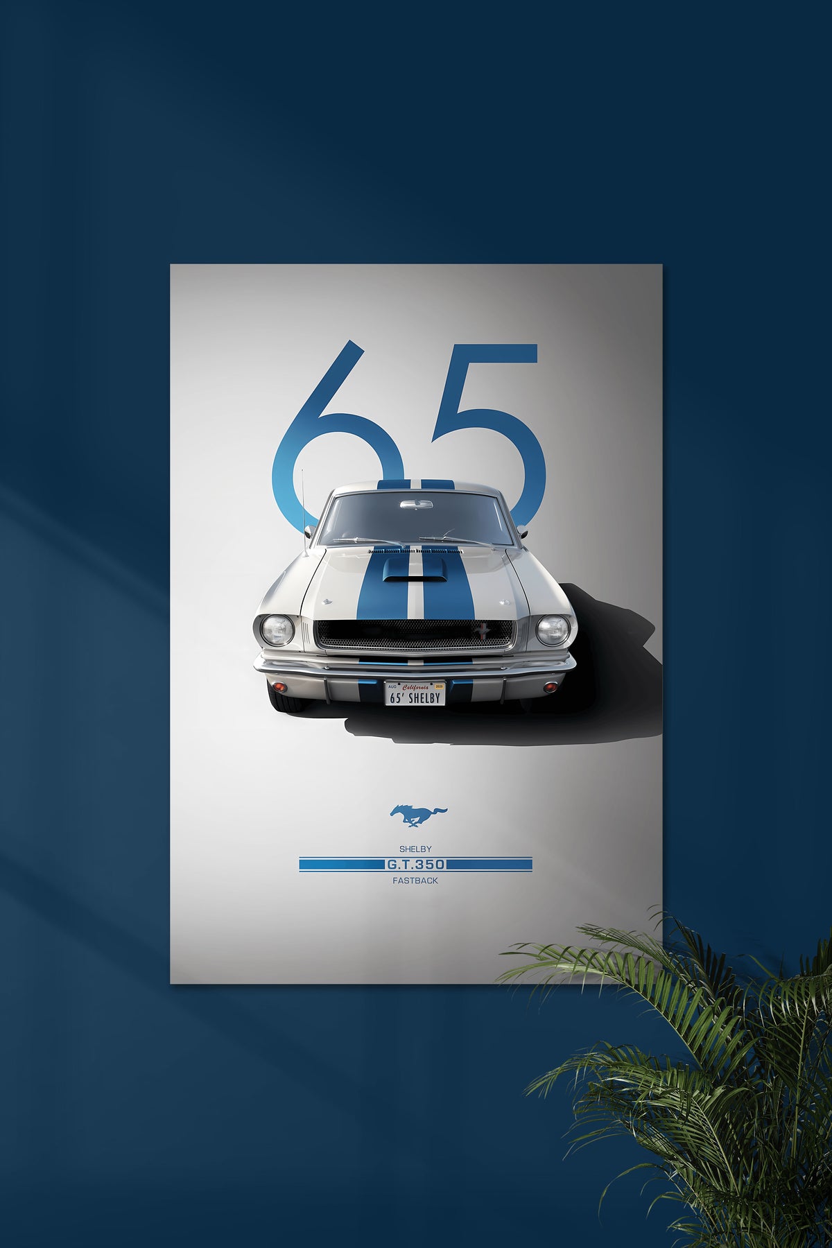 FORD SHELBY GT 350 FASTBACK 1965 | VINTAGE CAR #2 | CAR POSTERS - A4