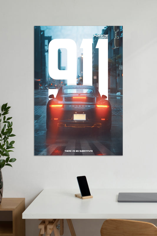 There Is No Substitute | PORSCHE 911 CARRERA | CAR POSTERS