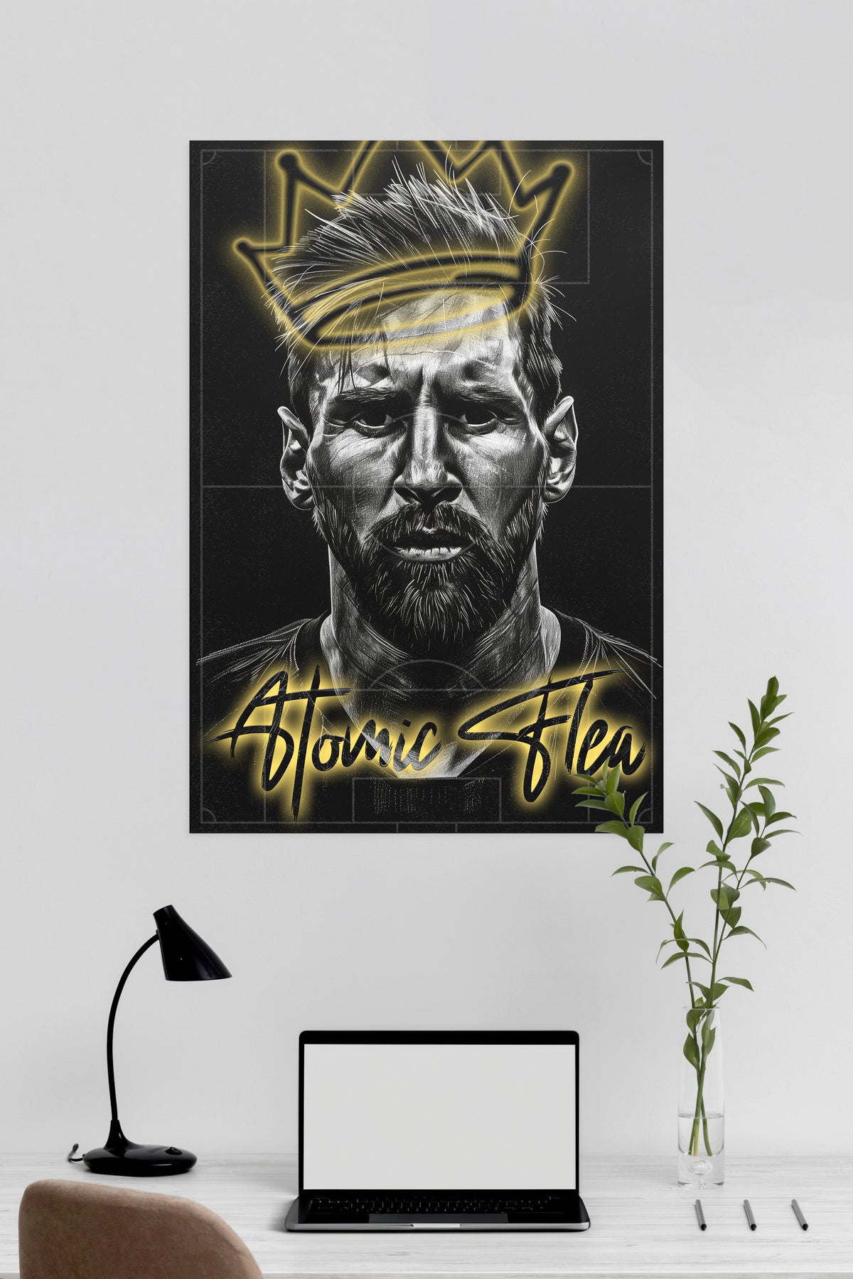 Atomic Flea| Messi #10 | FootBall Poster - A4