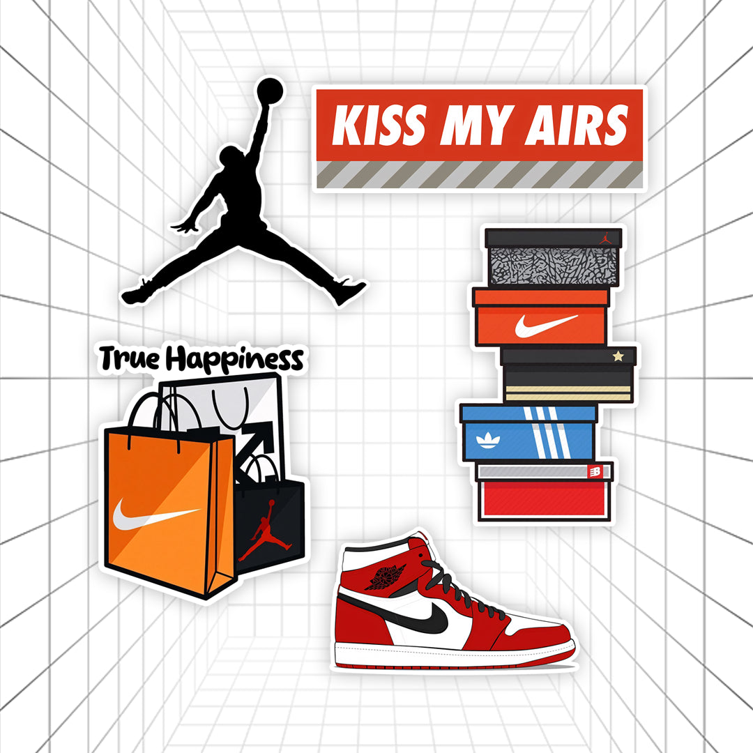 Nike Sneaker Sticker Pack #01 | Stickerized | 5 Stickers | Posterized.in