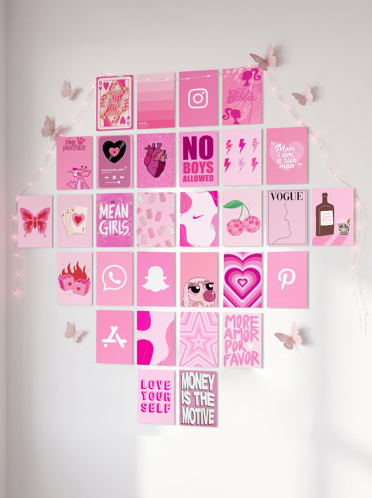 Pink aesthetic wall collectible | pink | wall kit