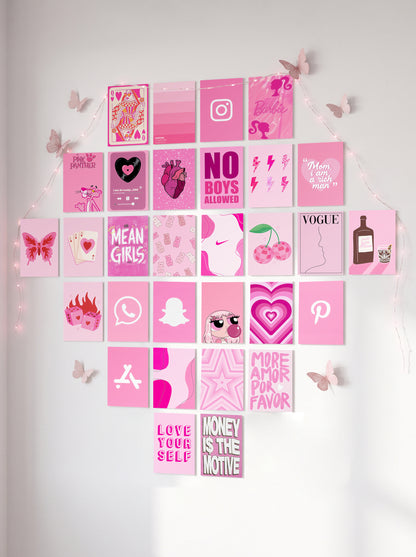 Pink aesthetic wall collectible | pink | wall kit