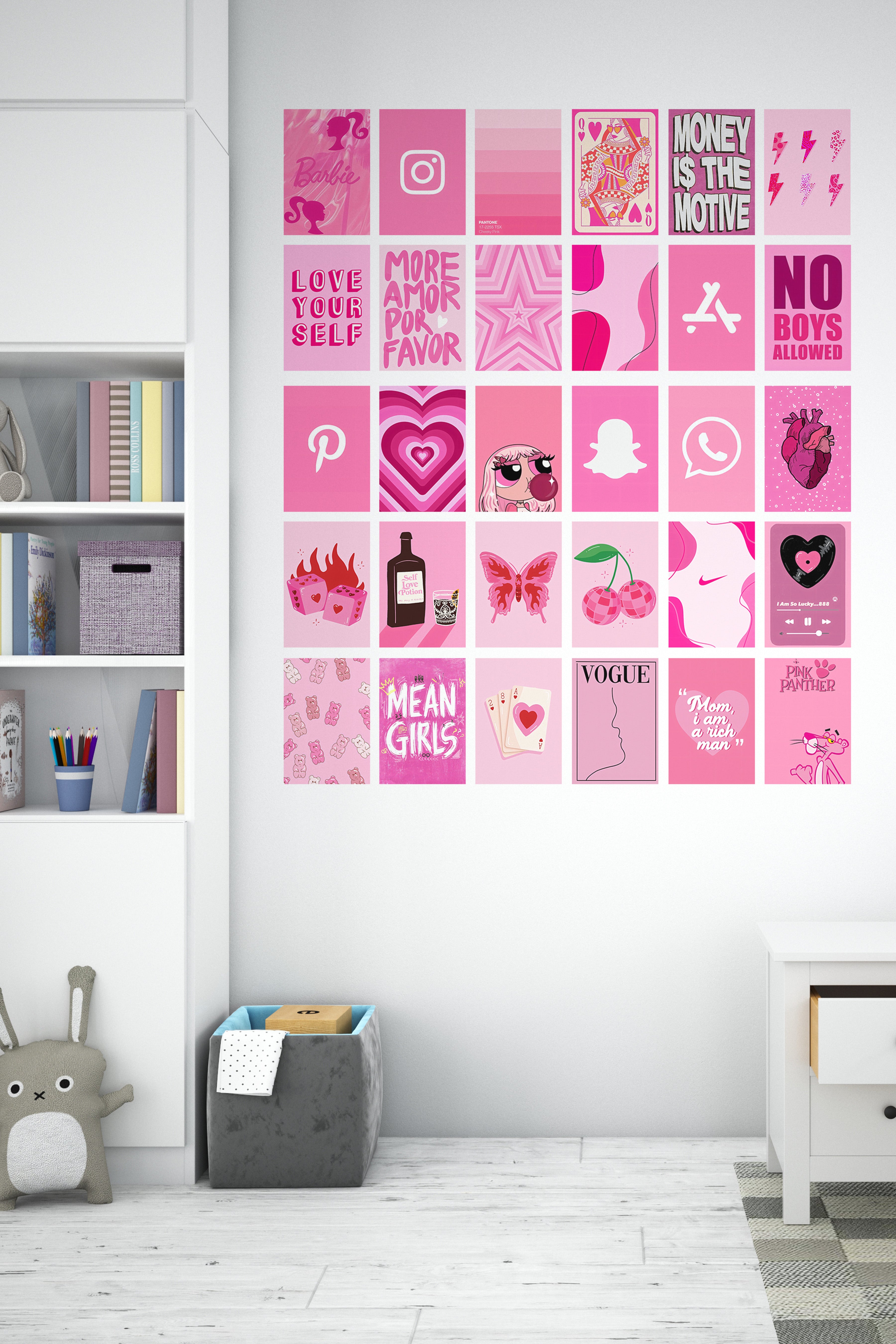 Pink aesthetic wall posters | pink | wall poster – Posterized