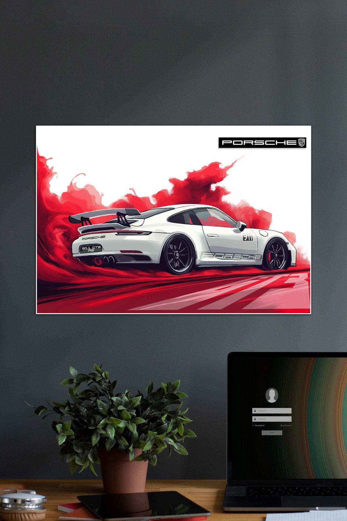 Porsche GT3 RS | VECTOR CARS #03 | CAR POSTERS - A4