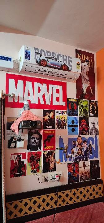 Marvel, Messi & Porsche wall