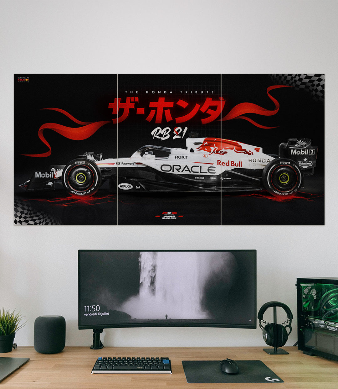 Honda Tribute x RB21 x RedBull Racing | CAR SET | 3 Piece Set - A4