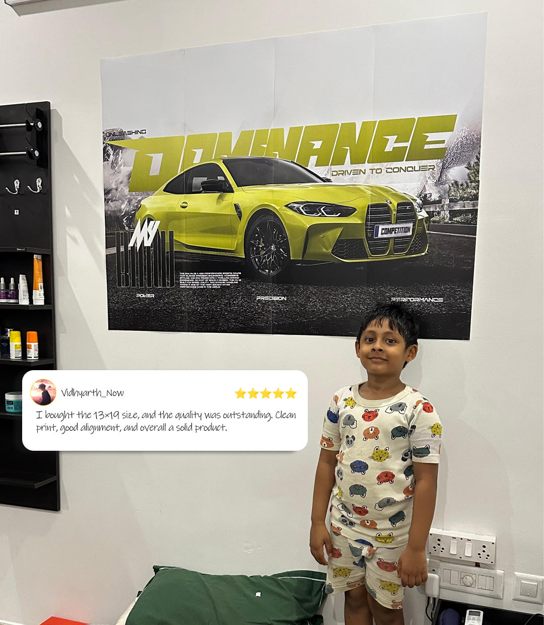BMW M2 | VECTOR STYLE CARS | 8 Panel Split Wall Set — view 2