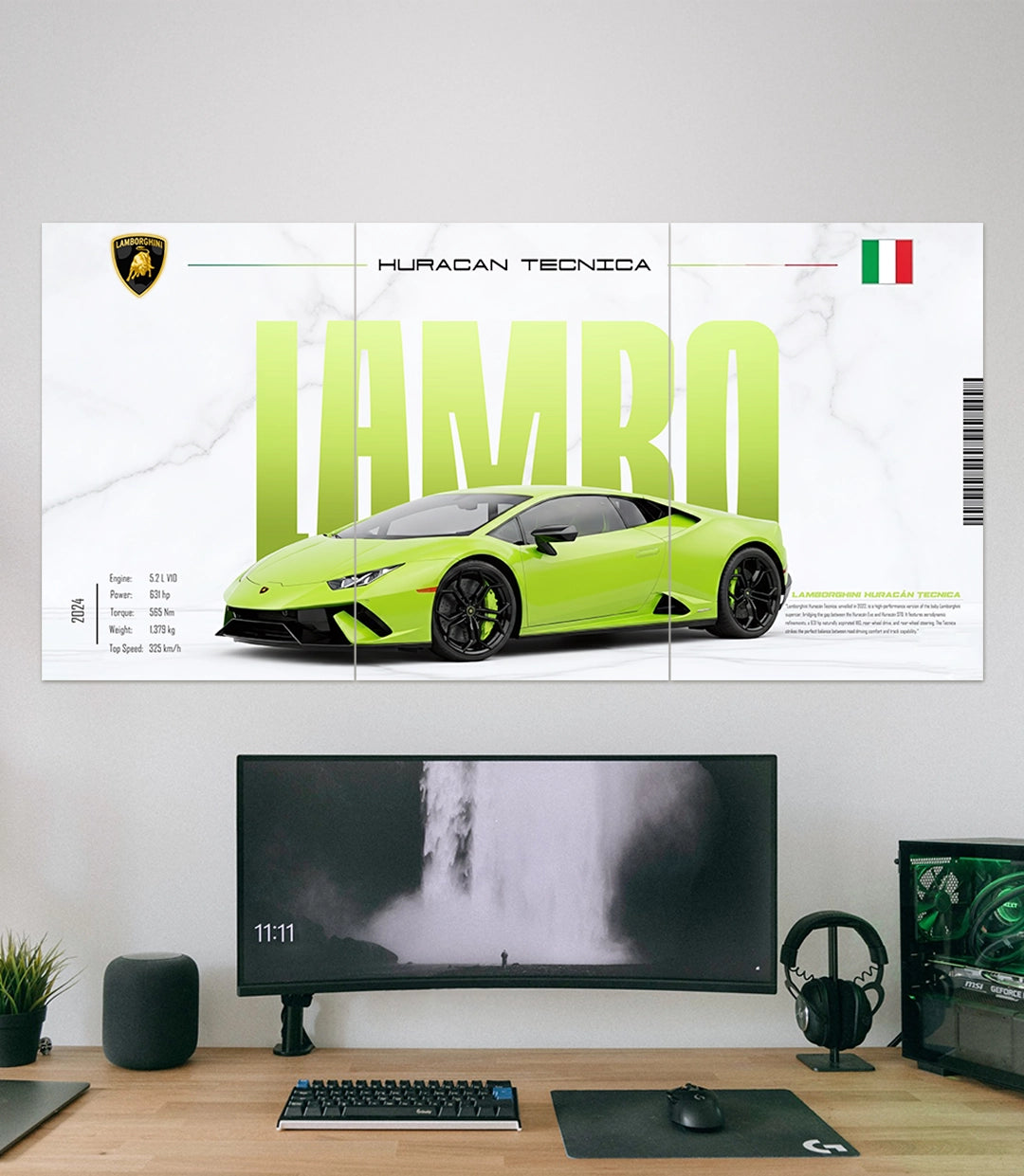 Lamborghini Huracan Tecnica | Solid Car Set | 3 Piece Set