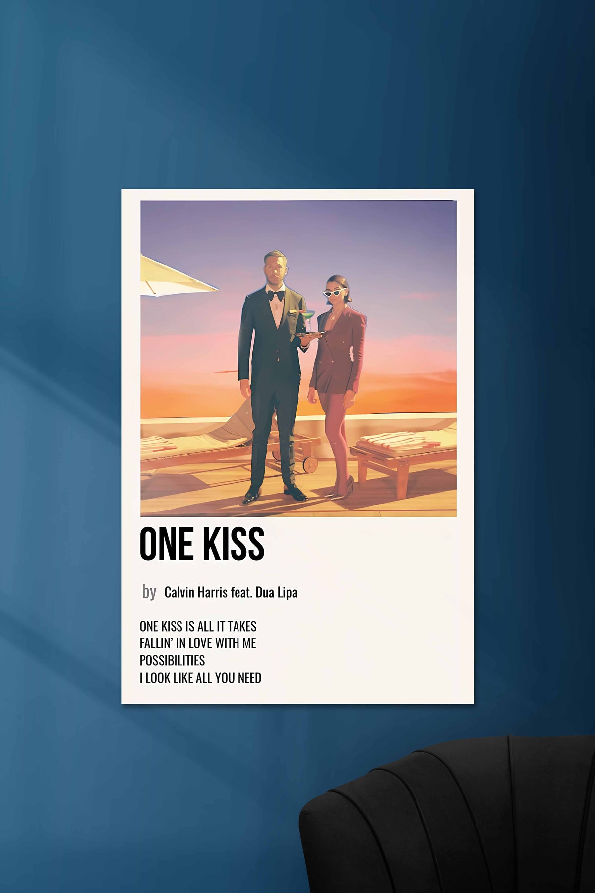 One Kiss x Dua Lipa | Music Card | Music Artist Poster - A4