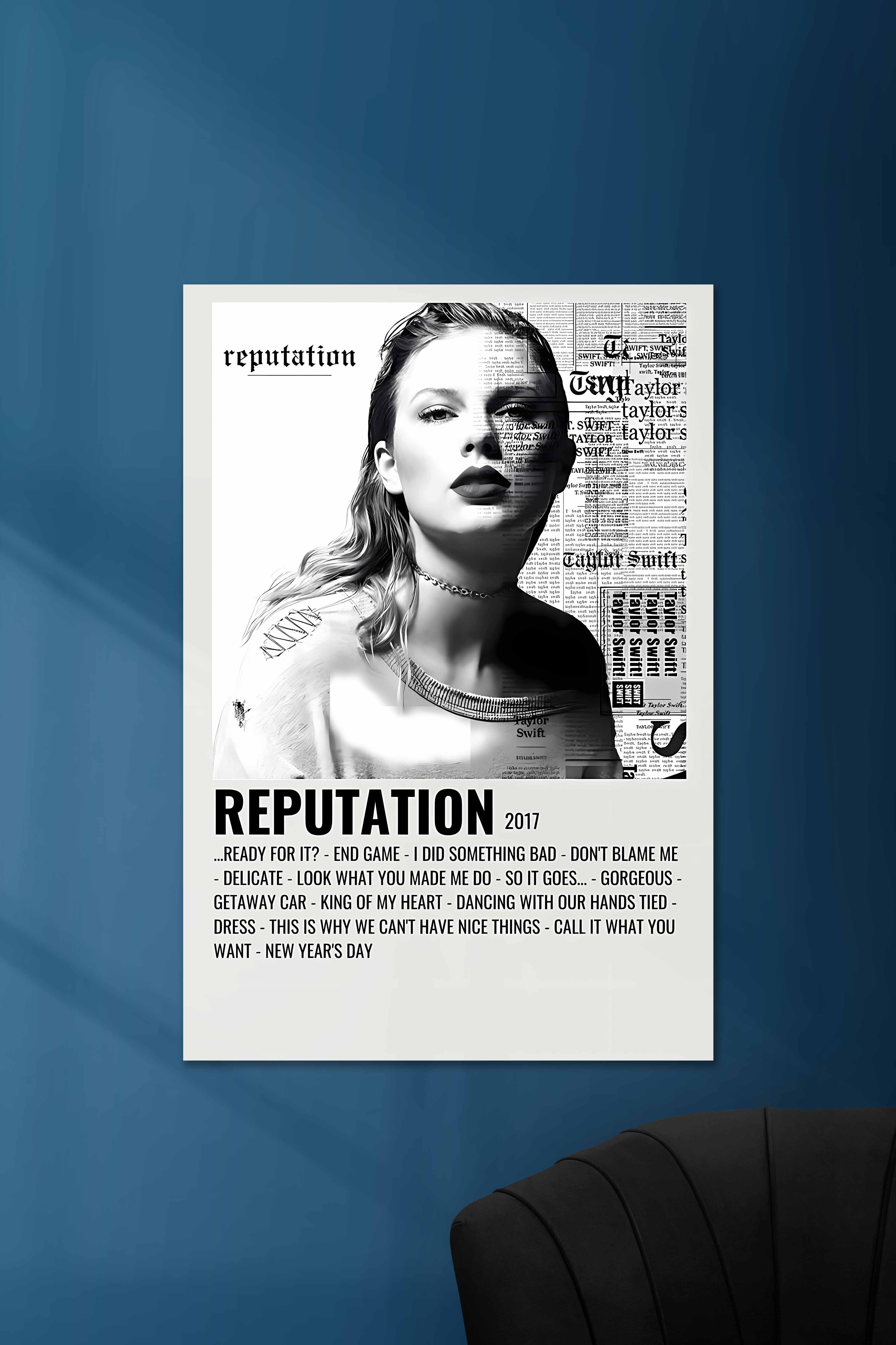 Swift Reputation Poster Reputation x Taylor Swift | Music Card | Music Artist Poster – Posterized