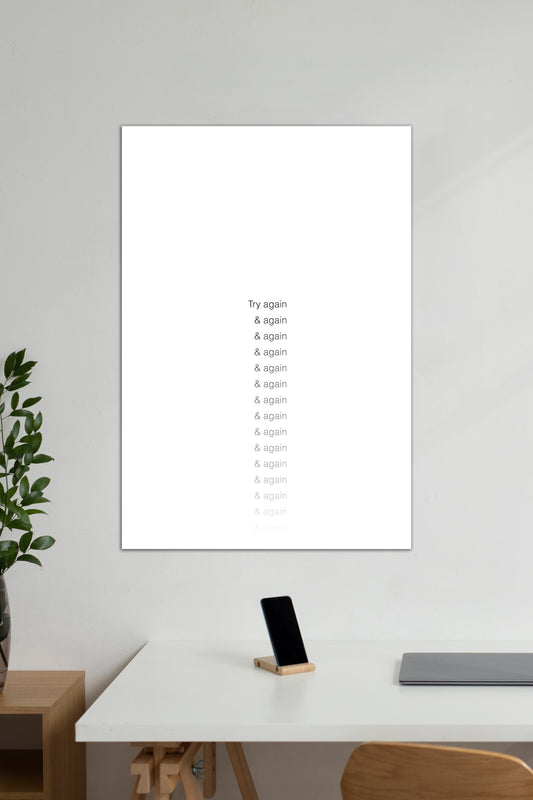 TRY AGAIN | Quotes | Motivational Poster