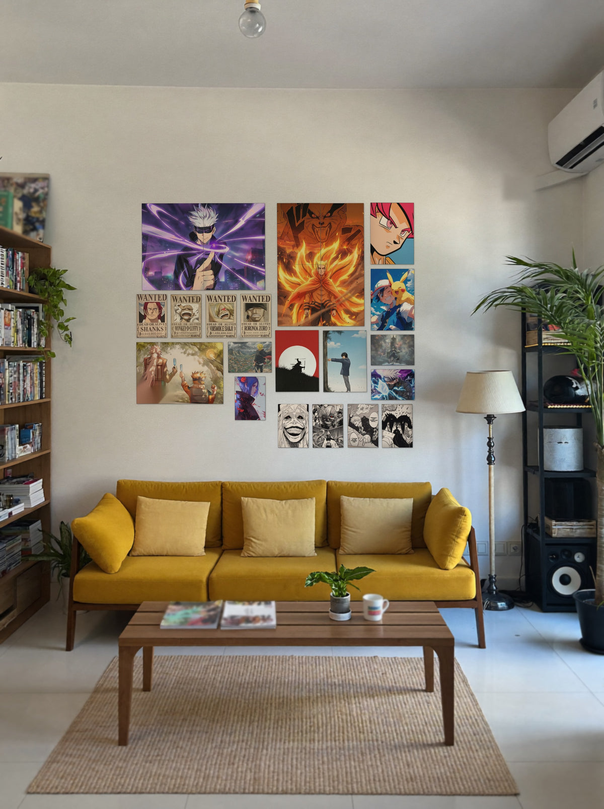Ultimate Character wall setup pack in a real room, view 3
