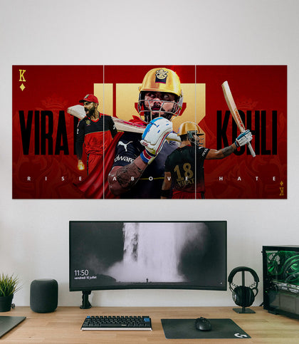 KING VIRAT KOHLI 18 | Cricket SET | 3 Piece Set