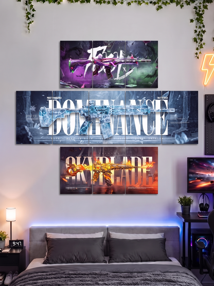 M416 Legendary 3 Weapon Skin | Split Panel Set | Wall Setup Pack